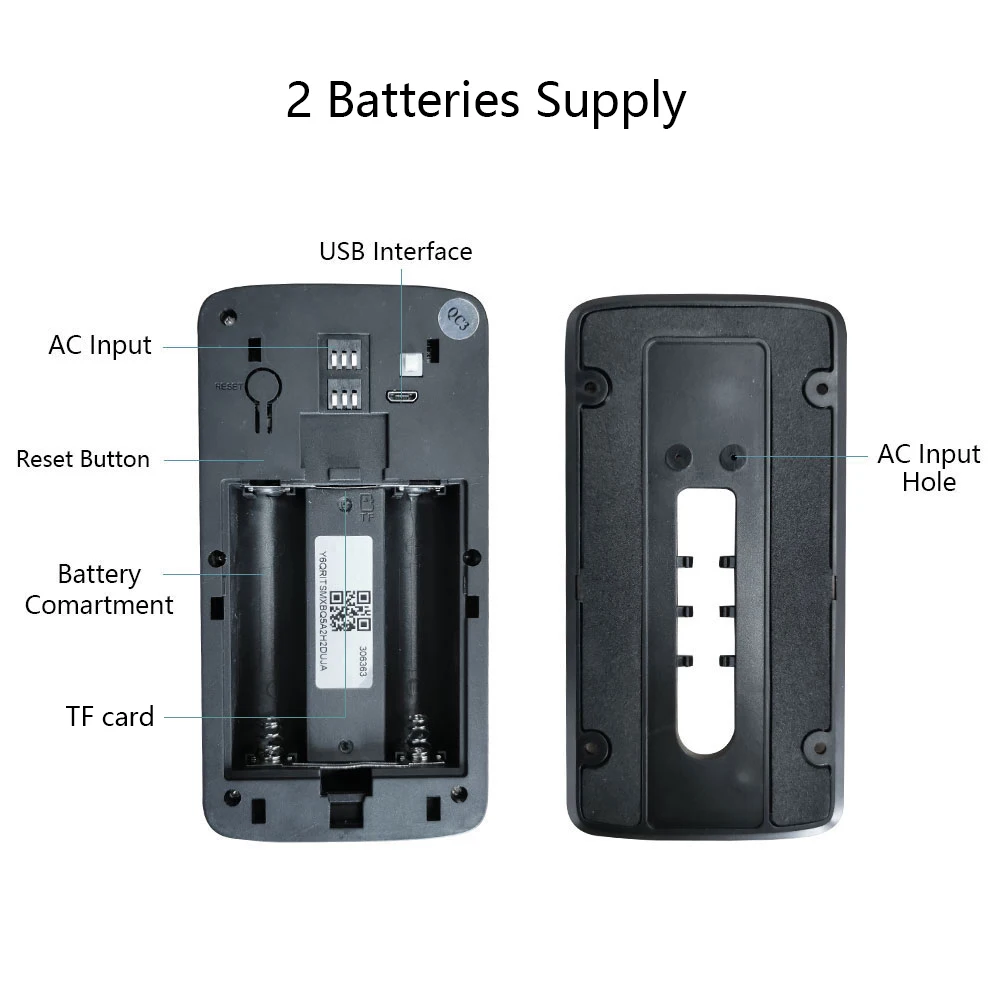WIFI Camera Doorbell 2 batteries Smart IP Motion Detection Night Vision Two-way Audio Home Security D001 | Безопасность и защита