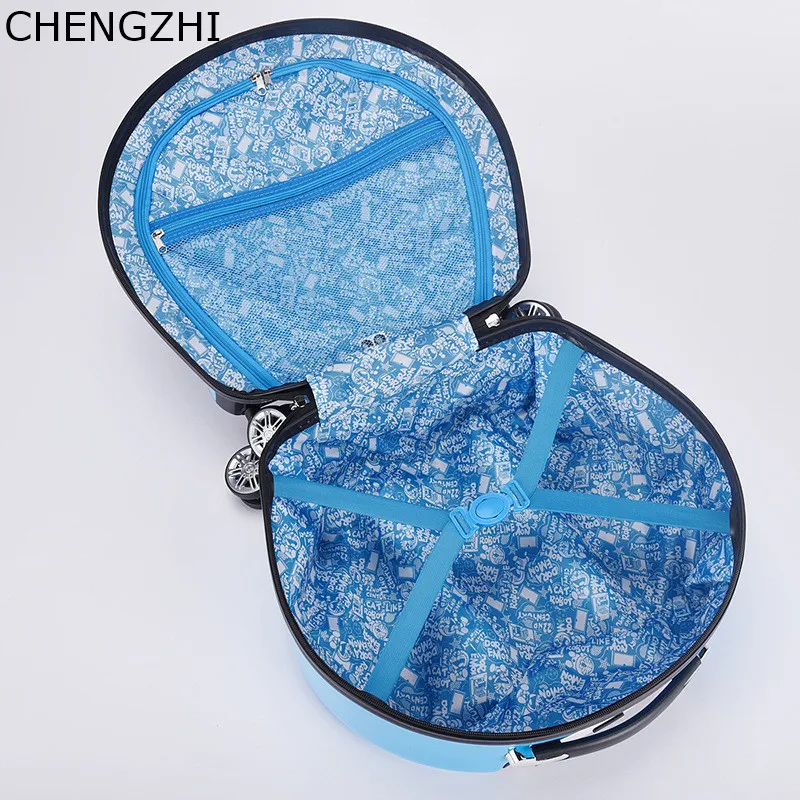 CHENGZHI 20 дюймовый мультяшный робот Кот высококачественный роликовый чемодан