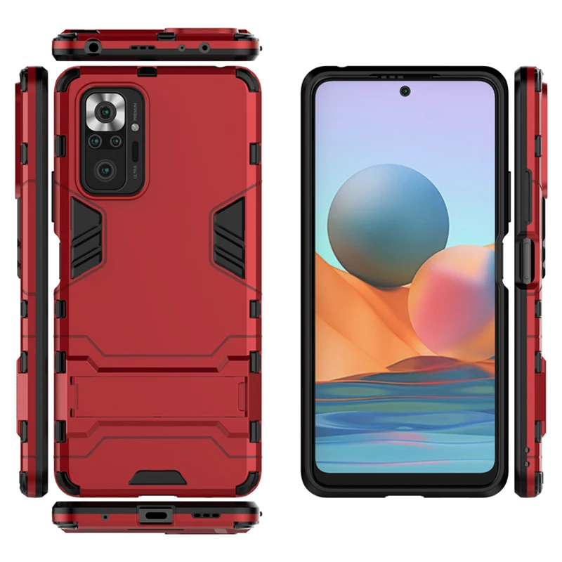 Чехол для телефона Xiaomi Redmi Note 10 Pro жесткий алюминиевый металлический сверхпрочный