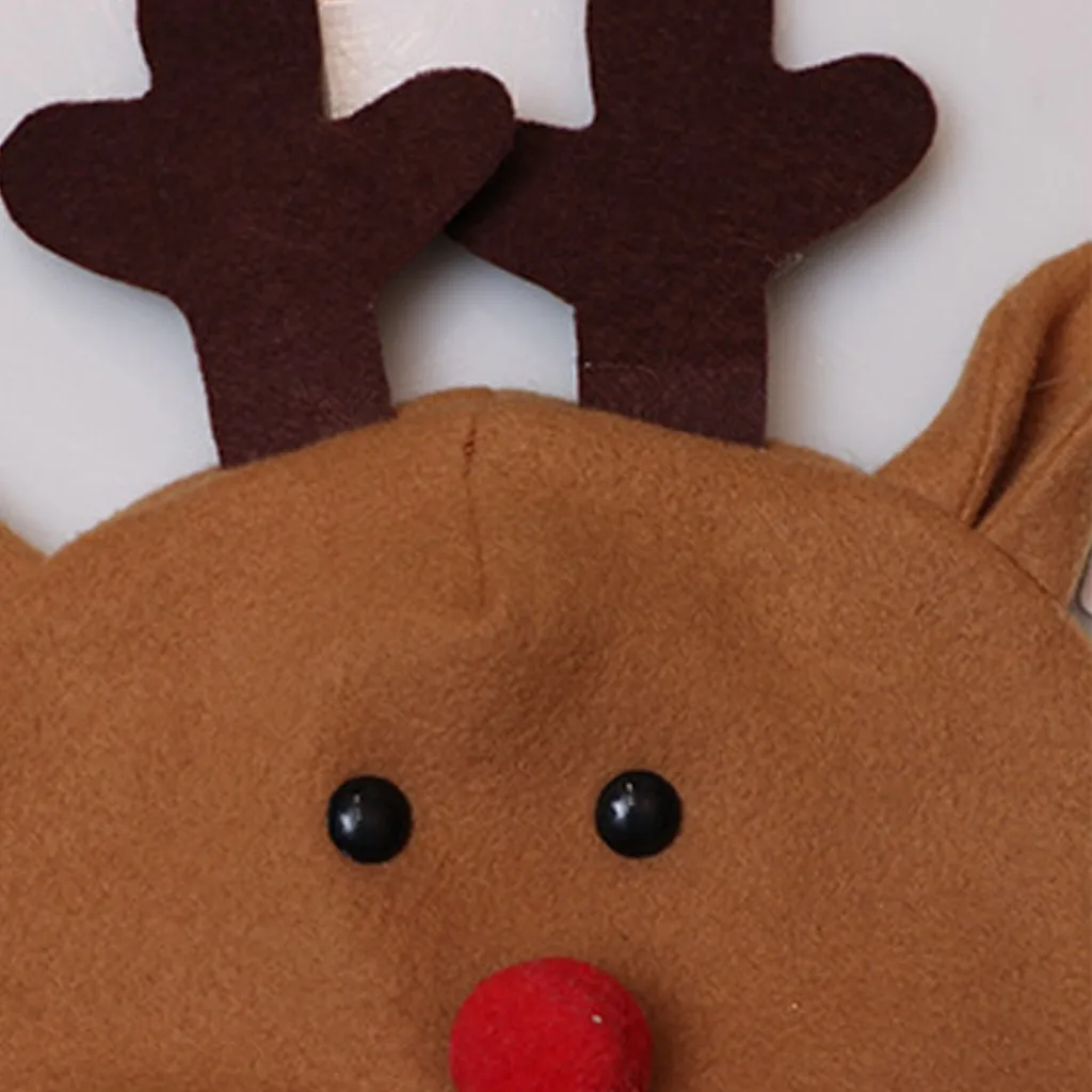 Шапка детская с длинным шнурком теплая шапка мультяшным рисунком снега оленя для