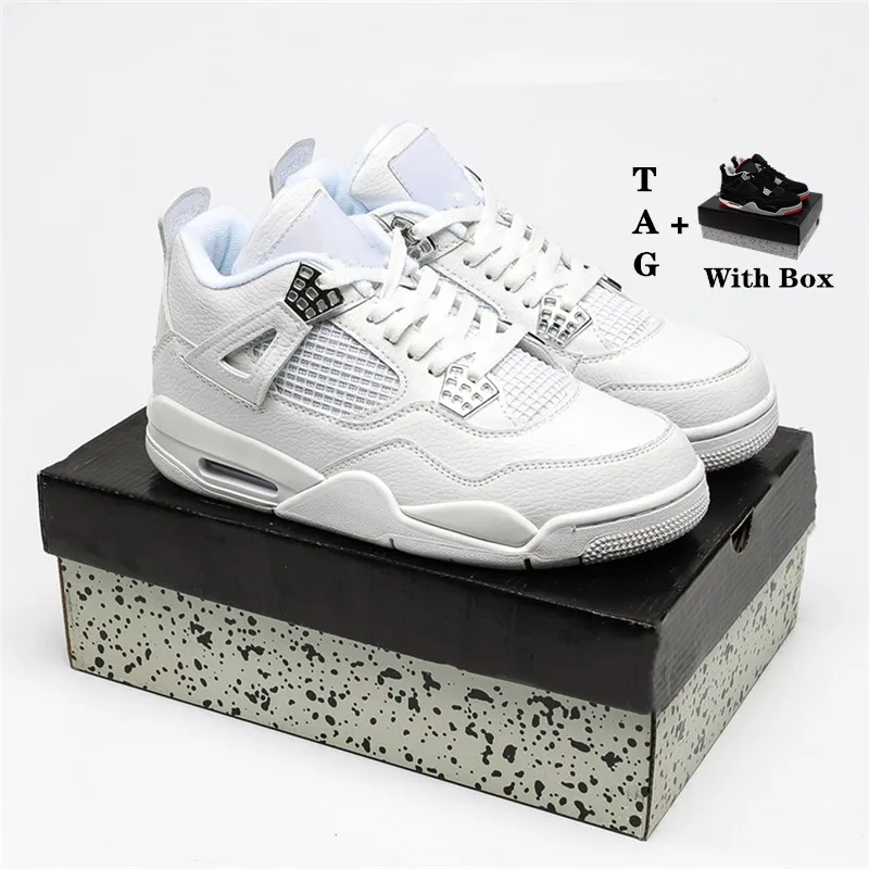 

Pure Money 4s Mens Basketball Shoes University Blue Cool Grey Red Metallic Royalty Sail Shoes 4 Women Sports Sneakers