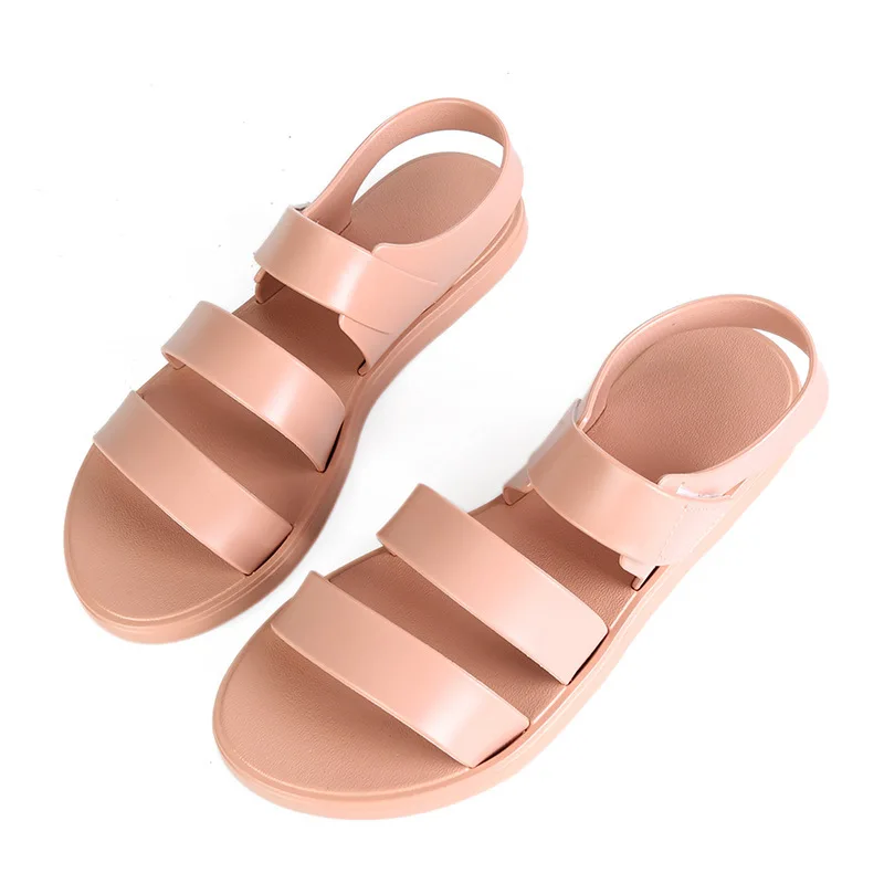 

Black Sandals Ladies Summer Ins Tide 2021 New Fairy Style Students Harajuku Rome Flat Bottom Net Red Casual All-match Sandals