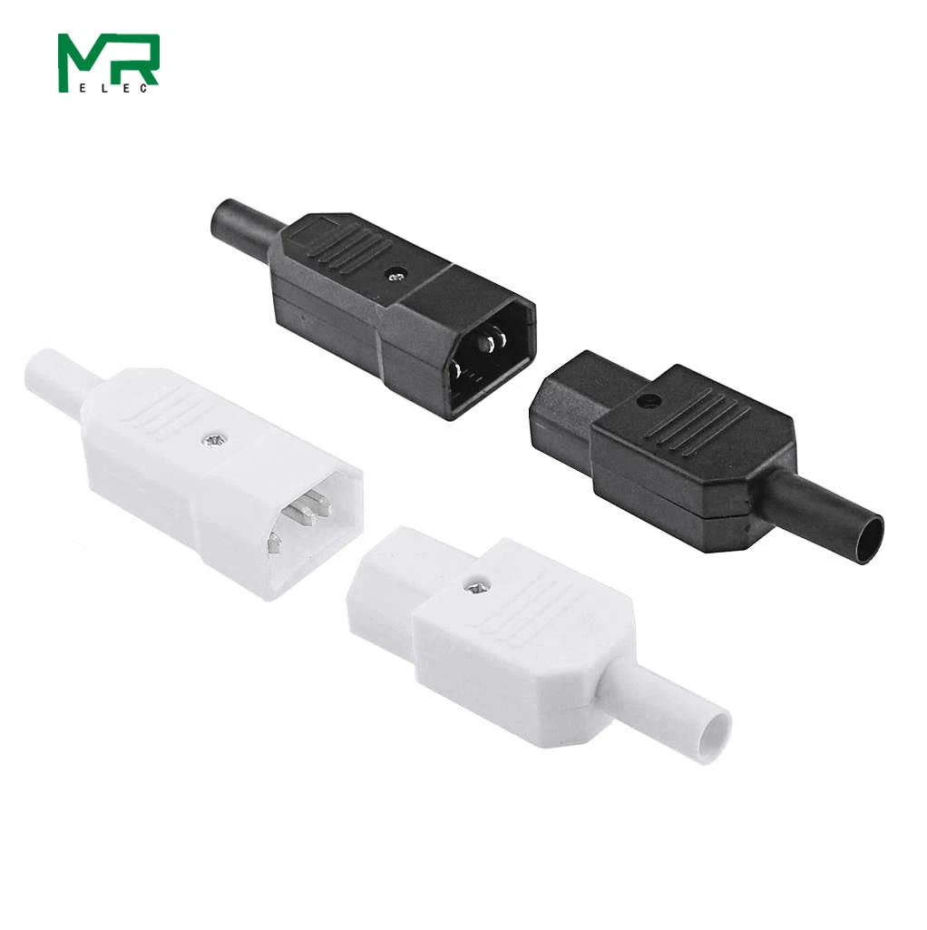 Aliexpress - IEC 10A 250V  Straight Cable Plug Connector Rewireable C13 C14 Plug Rewirable Power Connector 3 pin AC Socket