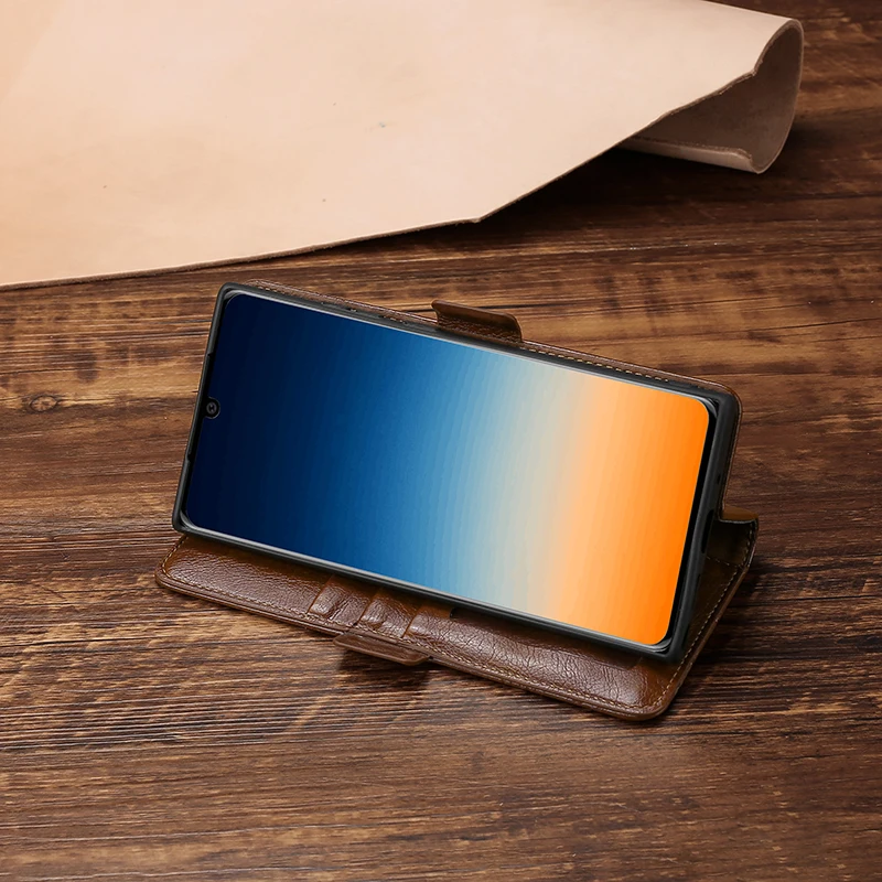 Чехол-книжка для Asus ZenFone Max Pro M1 ZB601KL ZB602KL кожаный с отделением карт | Мобильные