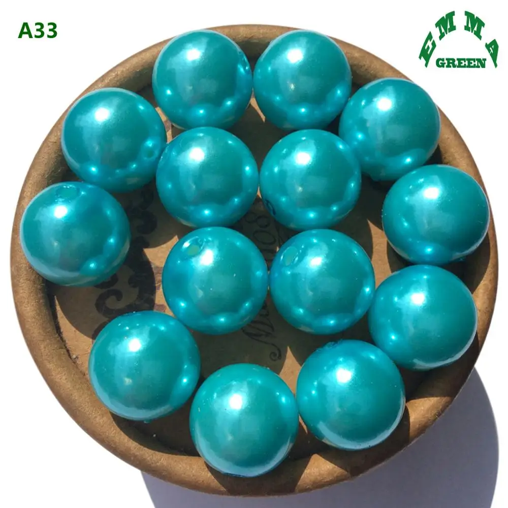 

Bead for DIY Jewelry Making Pearl Bead Blue A33 6mm to 30mm Round Beads Acrylic Bead abs Pearls Beads Spacer Beads