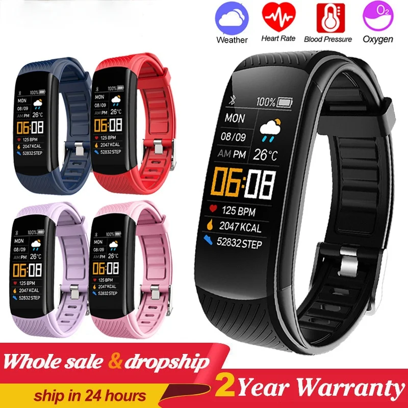 

Sport Fitness Bracelet Waterproof Fitness Tracker Blood Pressure Heart Rate Monitor Smart Band Watch For Android IOS Phone