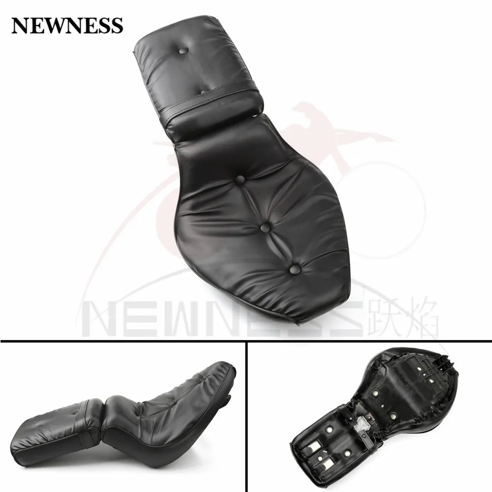 Мотоциклетные черные кожаные драйвер и ПАССАЖИРСКОЕ СИДЕНЬЕ 2 up для 1988 1993 Honda Shadow