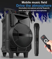 portable outdoor bluetooth speaker 8 inch wireless bluetooth speaker high power big battery mobile bluetooth trolley speaker