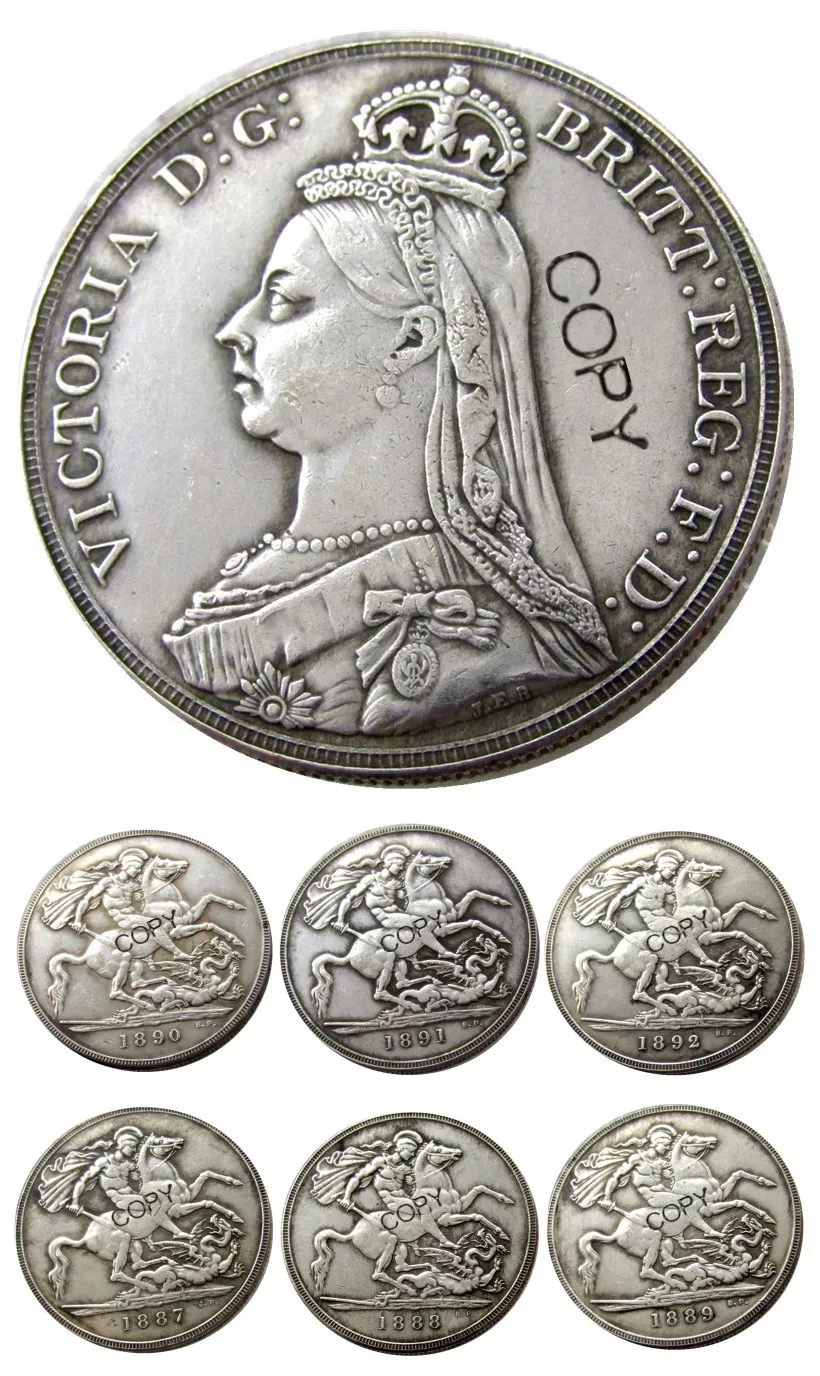 Английская английская монета 6 шт. в наборе (1887-1892) | Дом и сад
