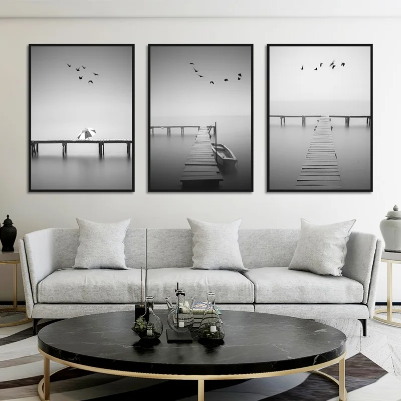 

Modern Still Life Poster Print Seaside Landscape Canvas Painting Picture Aisle Home Wall Art Graffiti Bedroom Modern Decoration