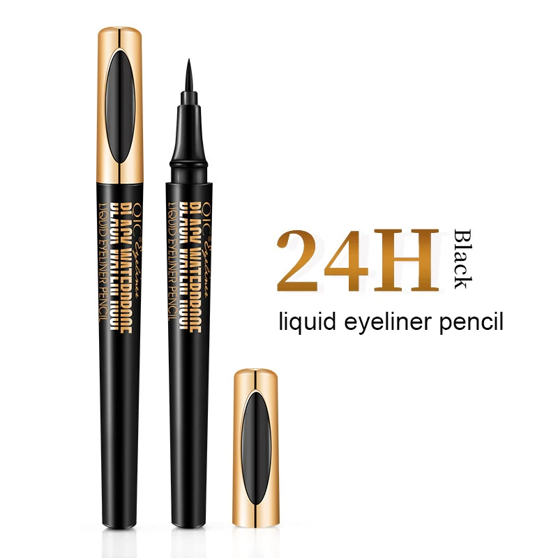 black-1pc-4 Водонепроницаемый карандаш-подводка для глаз точность длительный жидкая подводка для глаз Ручка устойчивый к пятнам жидкая подводка для глаз гладкой Красота Make Up Инструменты - Цвет: black-1pc-4