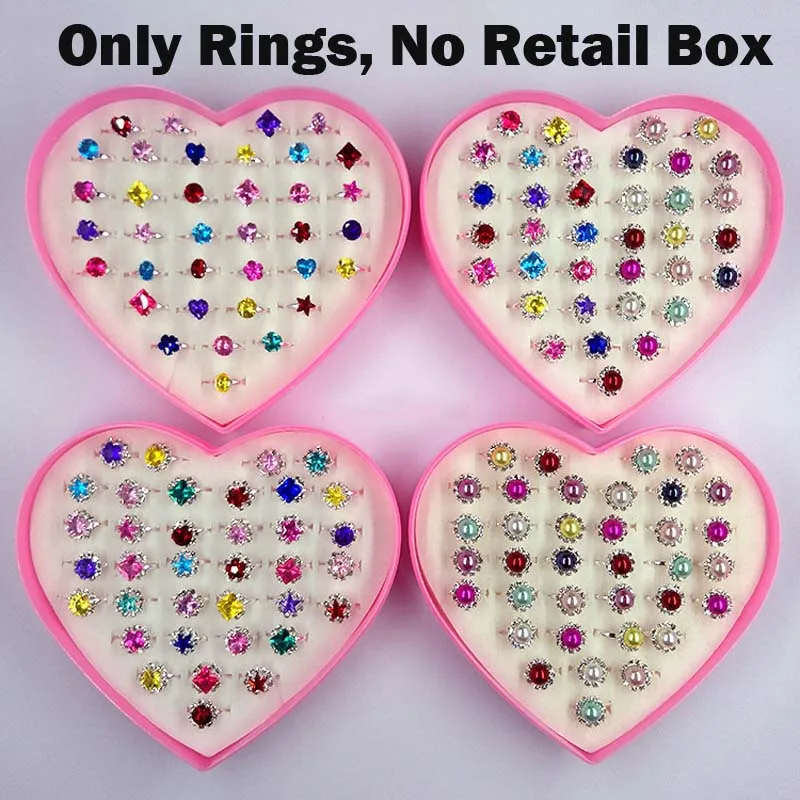 24 шт./пакет детские игрушки кольца кристаллы ролевые игры смешанные принцессы