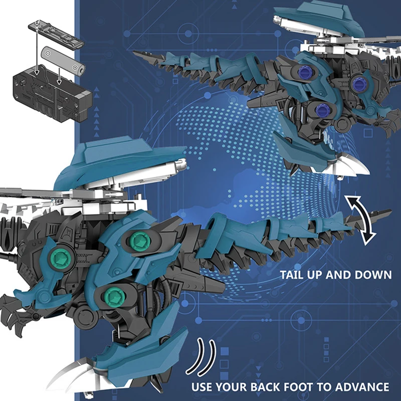 Sinovan Электрический динозавр детские игрушки для сборки головоломки механическая
