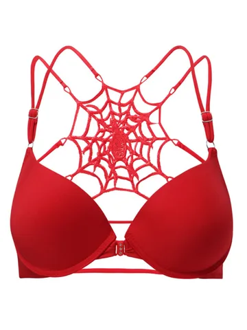 Spider Web Cutout Bra