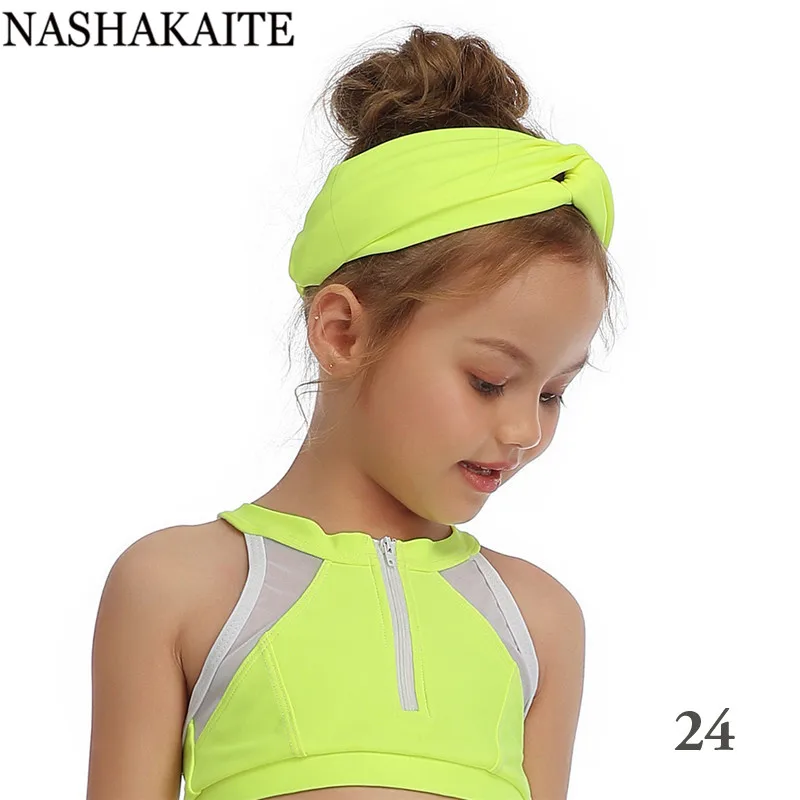 NASHAKAITE Mom and daughter Headbands 30 Colors Printed Women Girls Swimming Elasticity Hairdressing | Мать и ребенок