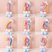 32 inch colorful aluminium foil digital balloons party supplies kit for kids birthday wedding celebration decoration