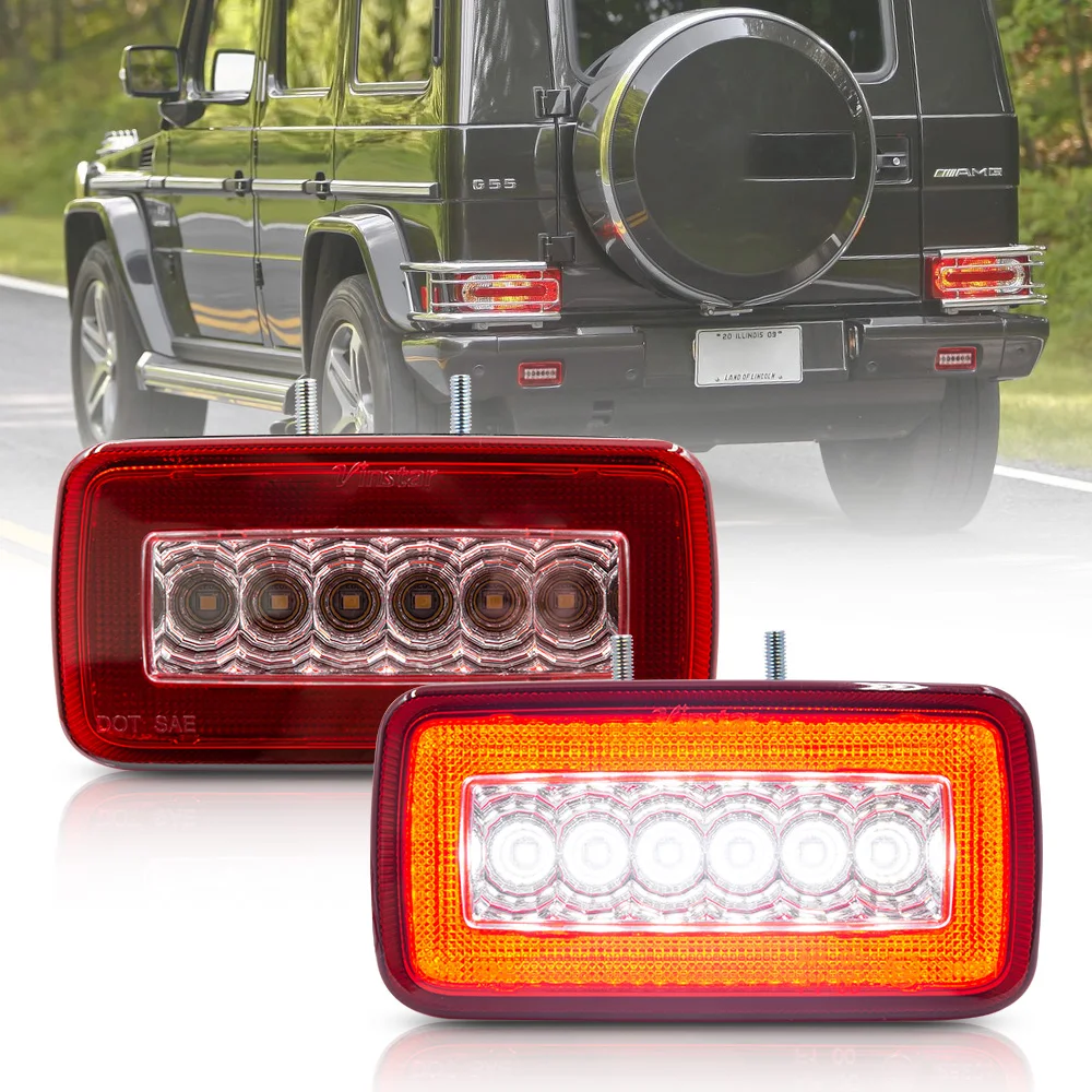 Задний бампер для Benz W463 G500 G550 G55 AMG 86-18 светодиодные противотуманные белые