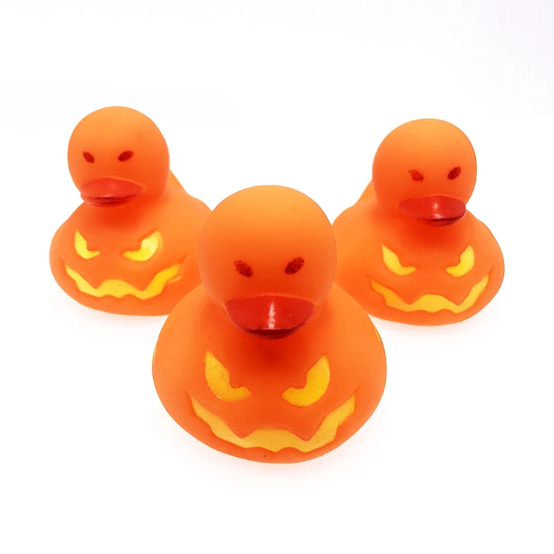 Детская водяная игрушка для ванны милый мини 5 см оранжевые утки на Хэллоуин Джек
