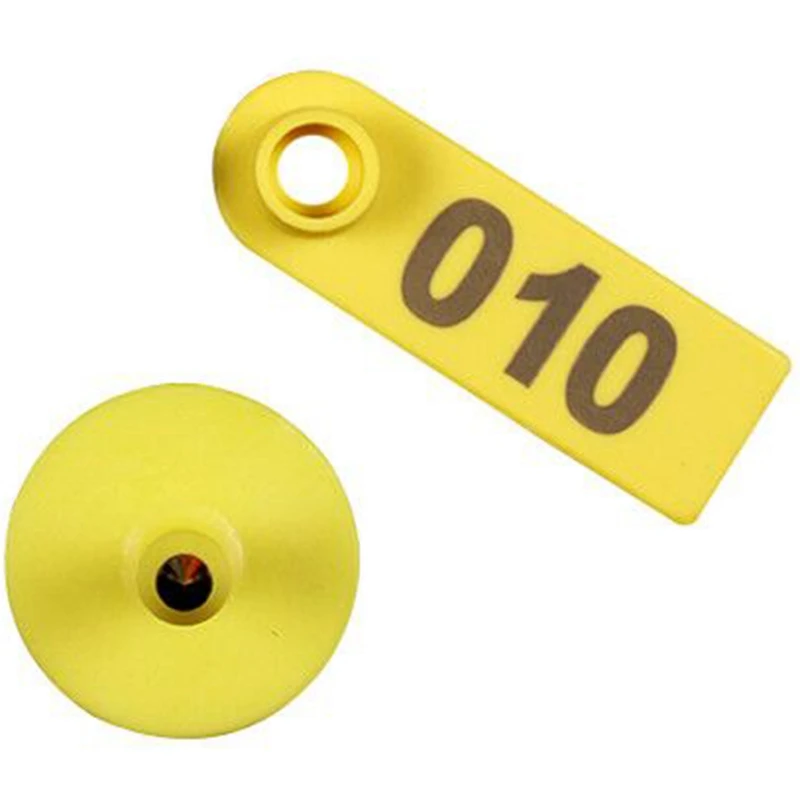 

100Pcs Farm Animal Livestock Supplies No.001-100 Sheep Goat Ear Tag Copper Head Earrings Animal Supplies Identification Card