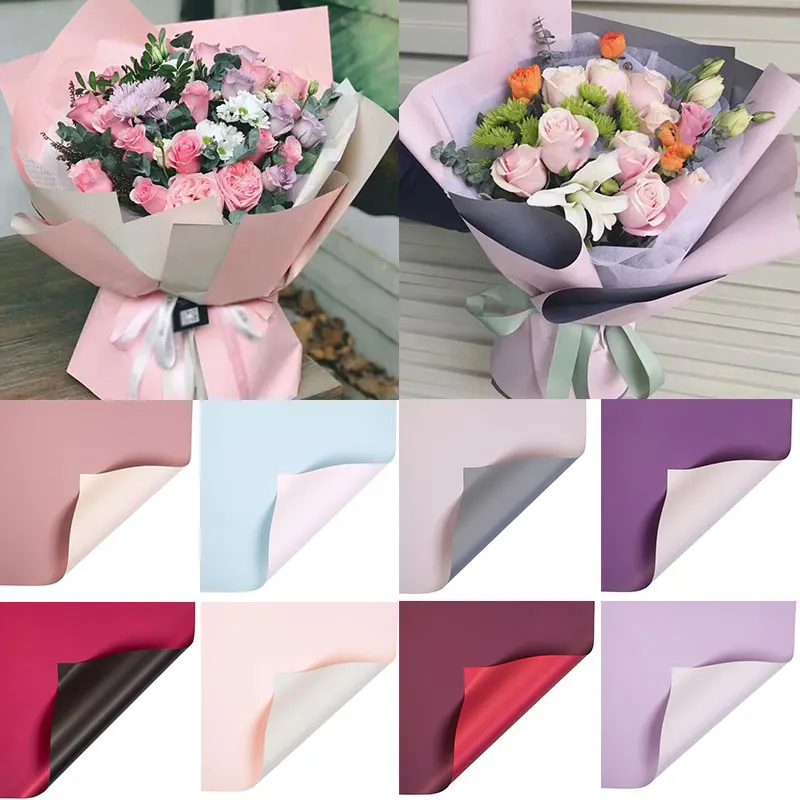 

20pcs Korean Flowers Paper Packaging Gift Wrapping Neutral Color Florist Wrapping Paper Flower Bouquet Supplies