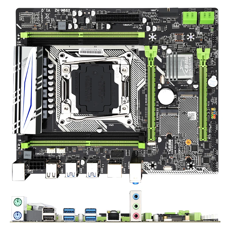 Jingsha X99 M H ATXDesktop материнская плата LGA 2011 v3 E5 Процессор DDR4 Оперативная память