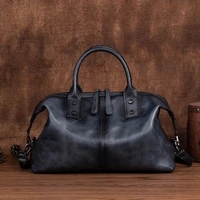 large capacity women shoulder bag 2021 new vintage hand painted dumpling bag for female luxury genuine leather handbag