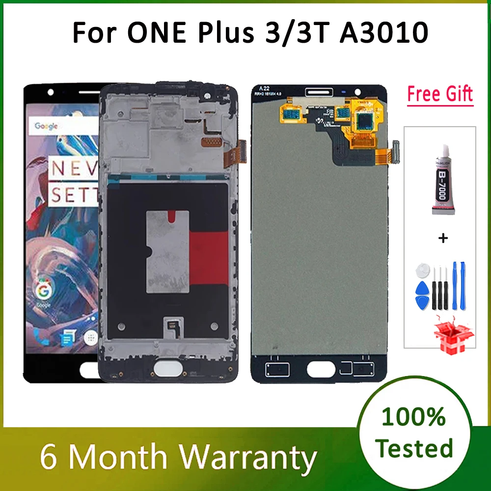 OLED-дисплей для Oneplus 3 3T ЖК-дисплей One Plus A3010 A3000 A3003 ЖК-экран 1 + | Мобильные телефоны и