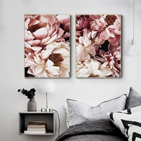 bright posters and prints peony poster scandinavian wall art flower canvas painting modern wall picture for living room decor