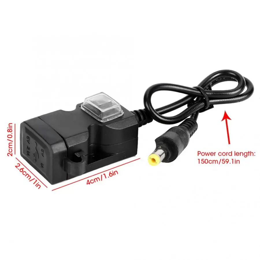 12 V-24 V мотоциклов быстро Зарядное устройство TF Micro SD мобильный телефон Dual USB