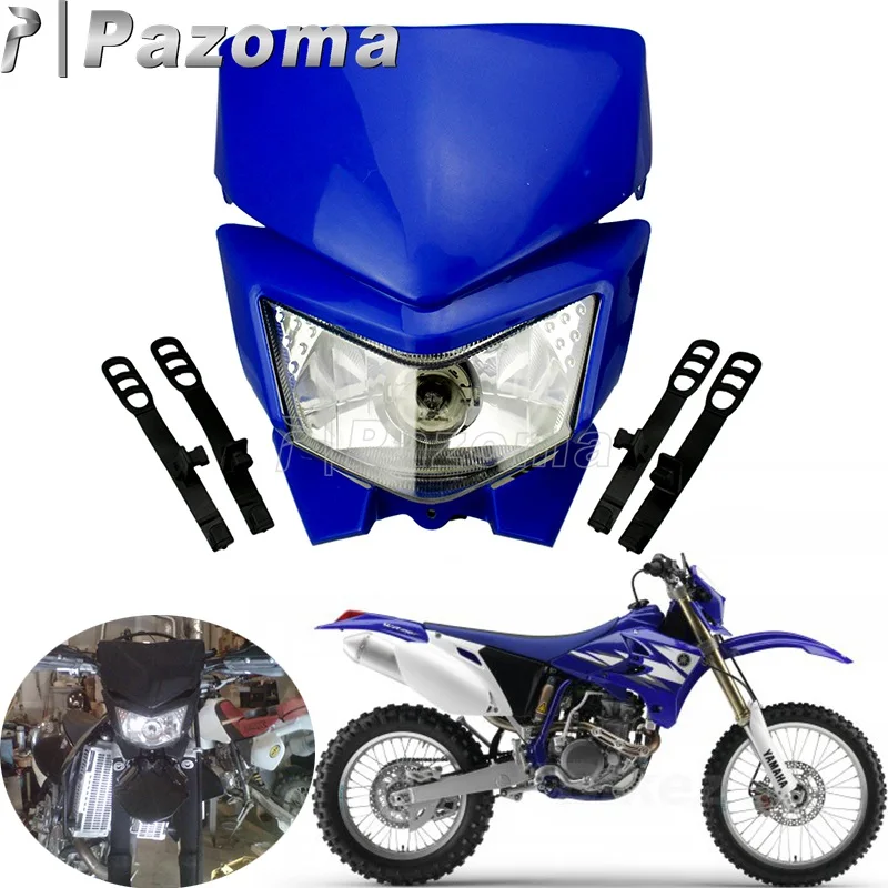 Передняя фара Enduro для мотоцикла Honda Yamaha TTR 125 230 250R 250L XT225 250 350 600 YZ125 360 85 250F 450F DRZ WR KX KLX