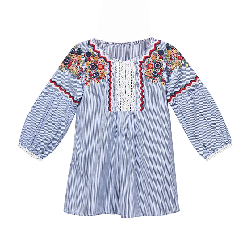 Демисезонное платье-Блузка для девочек винтажное платье малышей детское детские