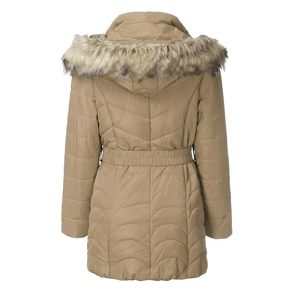 Зимняя женская куртка с капюшоном однотонное пальто размера плюс Abrigos Mujer Invierno