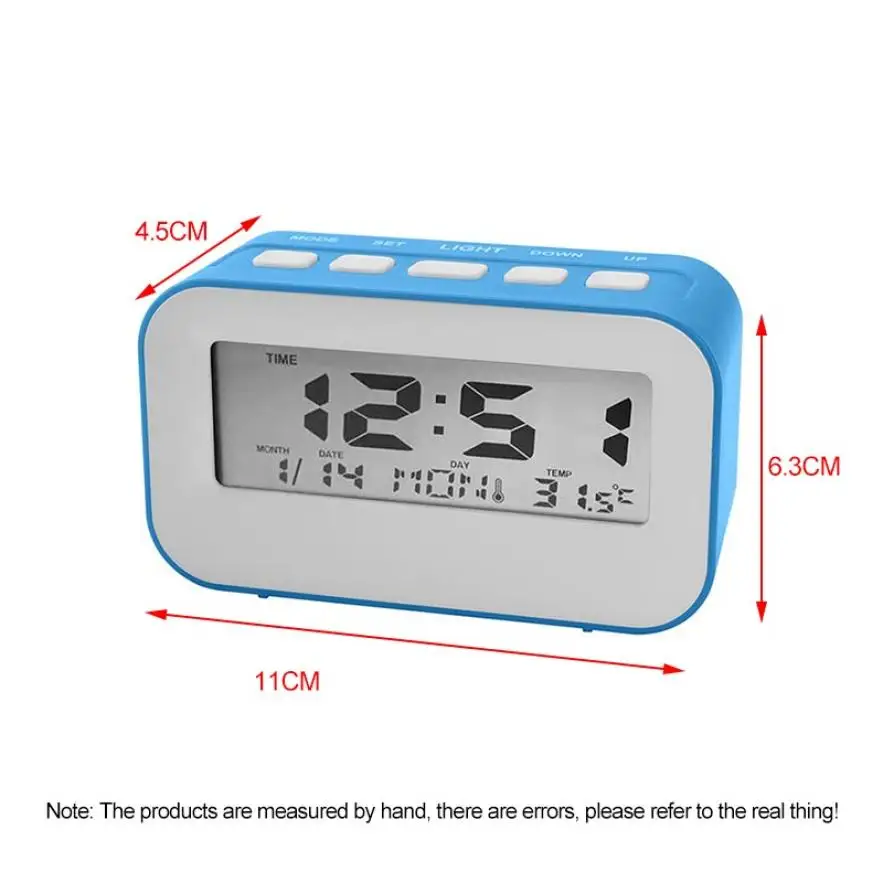 

2020 Creative Explosive Music Digital Table Clock Smart Backlight Snooze Calendar Reminder Desktop Electronic Alarm Clock