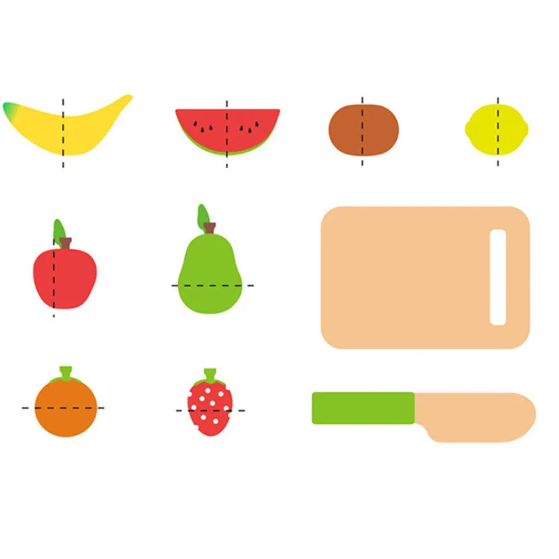 

Wooden Puzzles Kitchen Toys Simulation Pretend Play Magnetic Cutting Fruit Vegetables Educational Toy For Kids