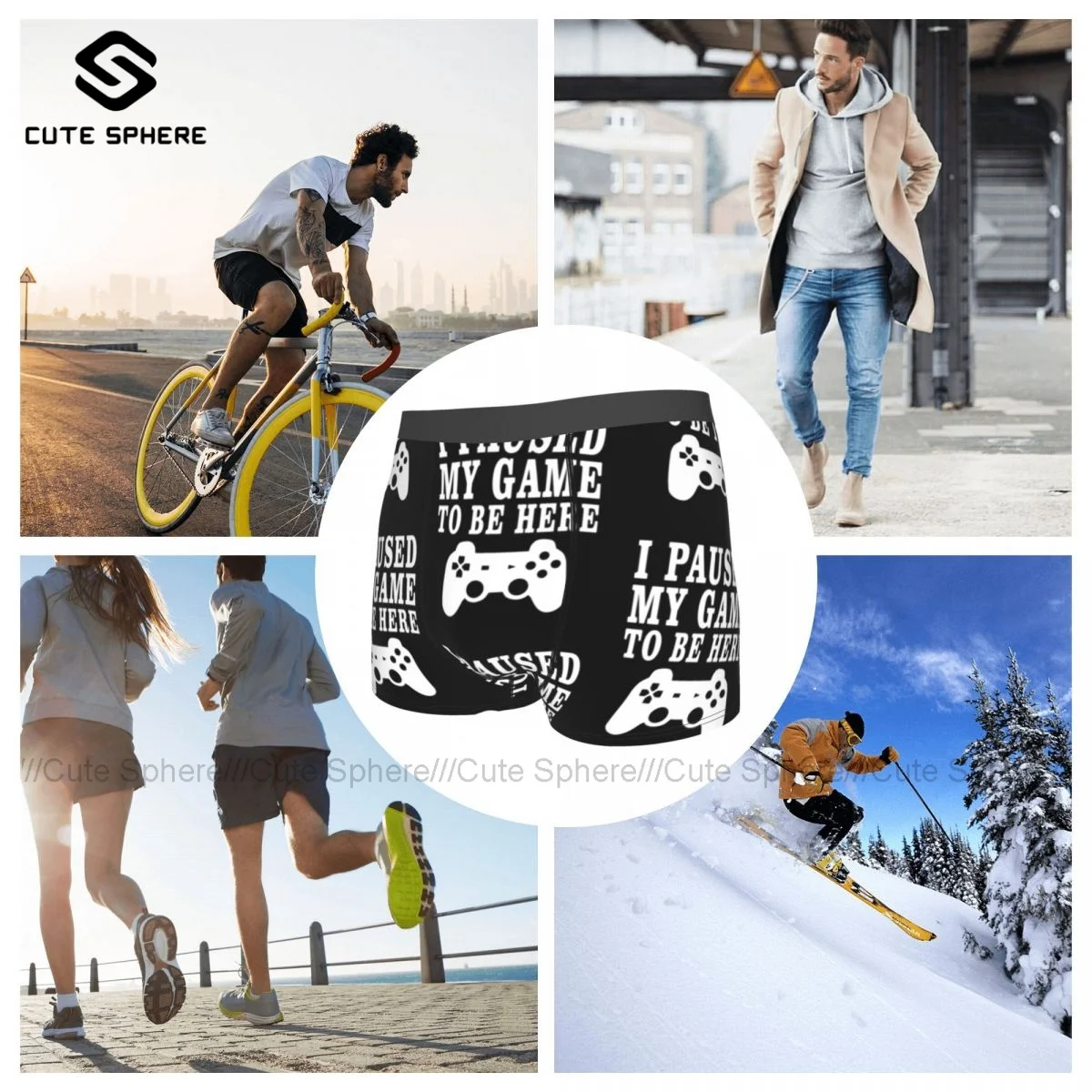 

Stop Looking Underwear Design Polyester Sublimation Trunk Trenky Boys Breathable Boxer Brief