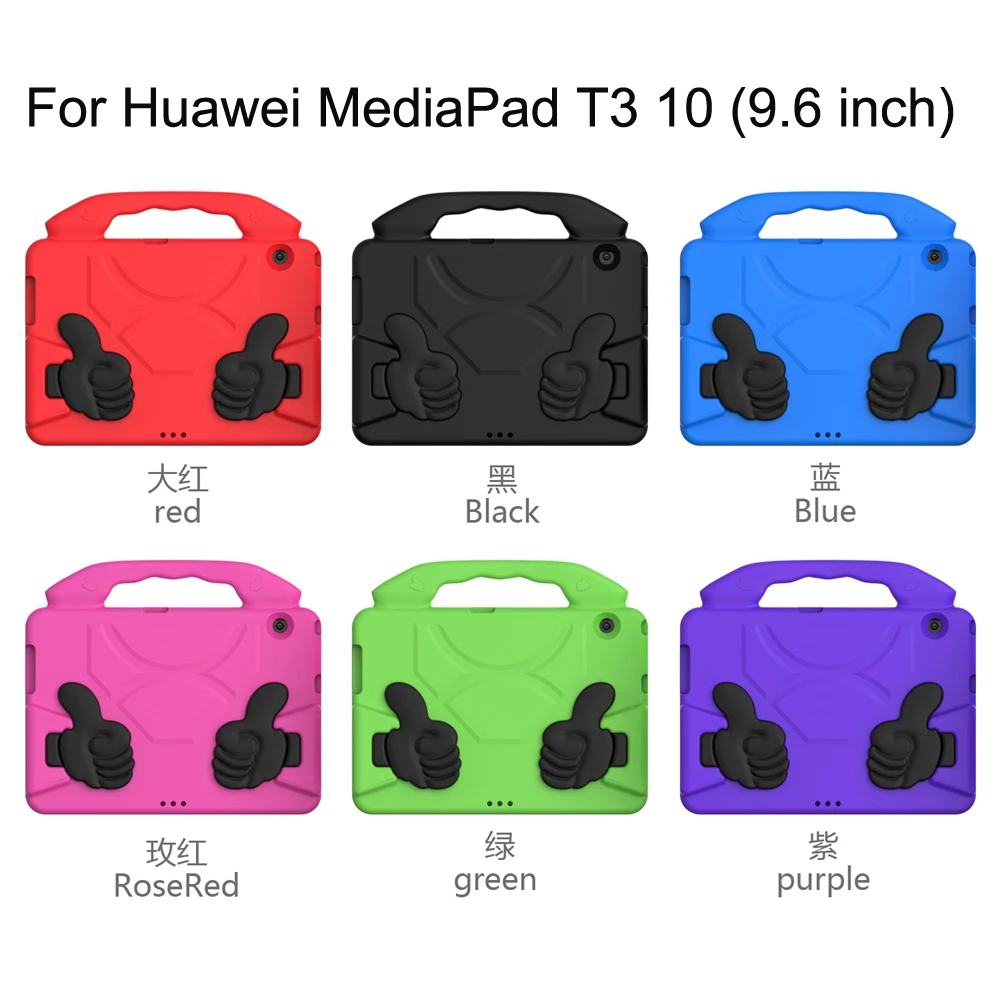 

EVA Portable Shockproof Kids Safe Foam Handle Stand Tablet Cover Huawei MediaPad T3 10 9.6 inch AGS-W09 AGS-L09 shell