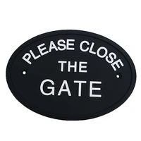 house door plaque wall sign oval statement plaque please close the gate outdoor garden signs and plaques fence plaques