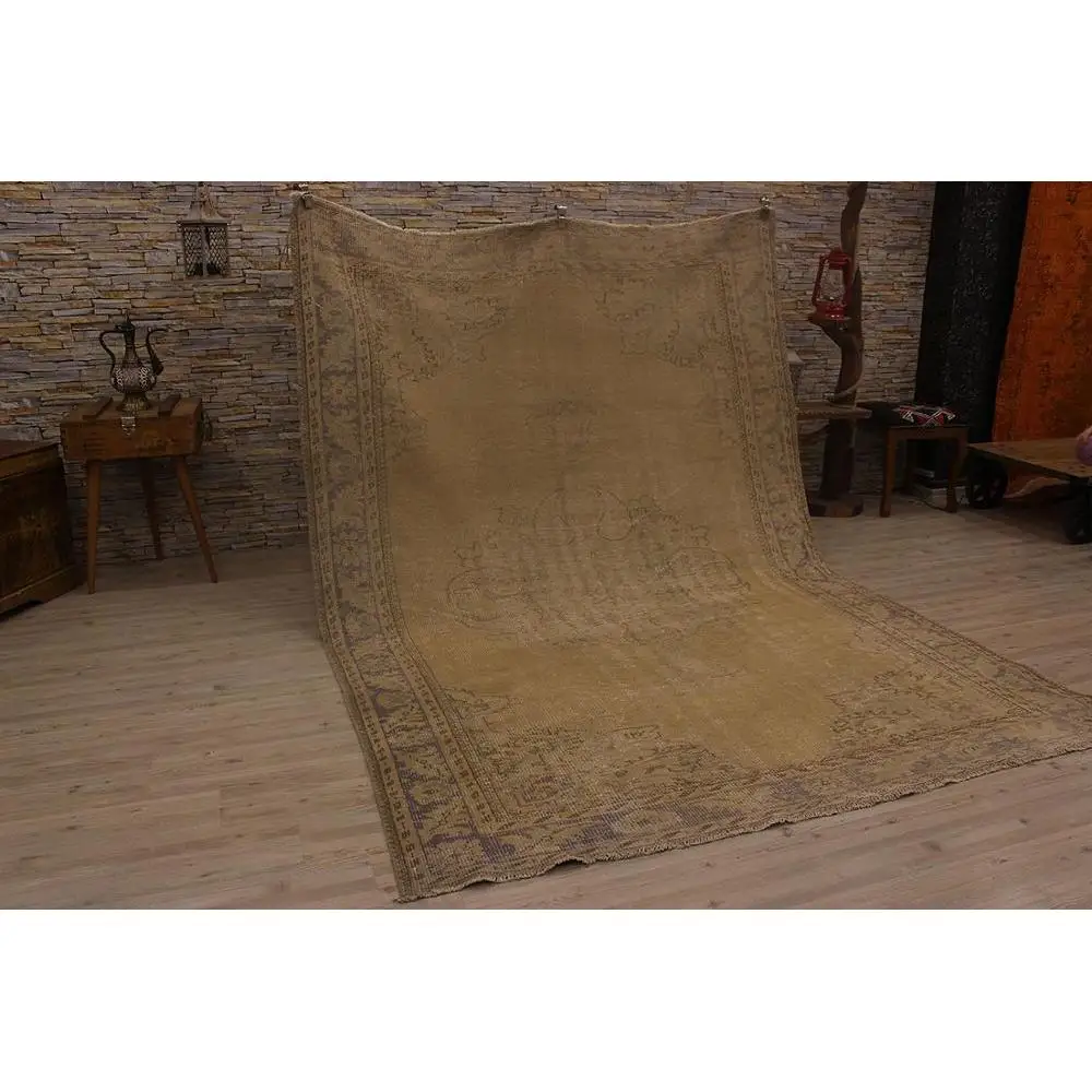 

Real handmade Yellow Wool Rug, Unique Area Rug Livingroom Bedroom Kitchen Rug 2357