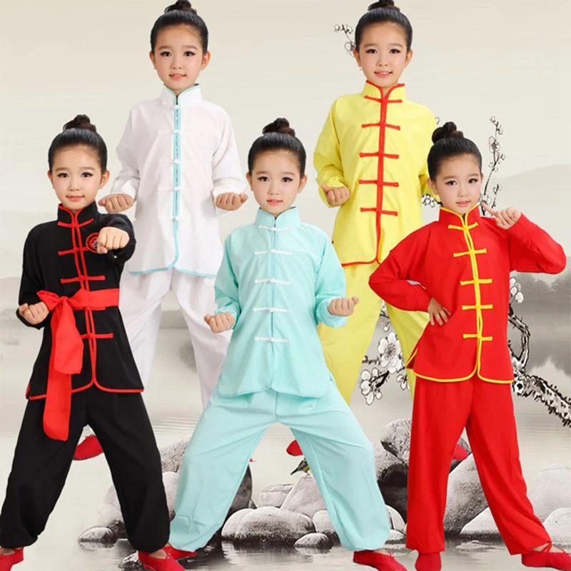 New Wushu Costume Children Chinese Traditional Clothing Kids Martial Arts Uniform Kung Fu Suit Girls Boys Stage Performance Set