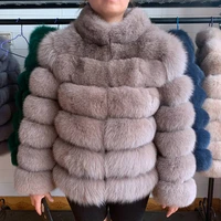 new europe fashion women winter thick warm real genuine fox fur coat lady luxurious fox fur jacket brand real fox fur overcoats