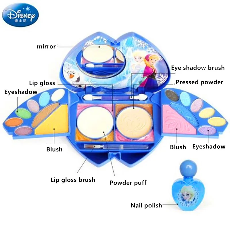 Ледяная коробка для макияжа Принцессы Диснея ледяной снег Predend Play лак ногтей