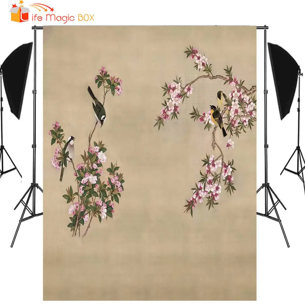 LIFE MAGIC BOX Семейные фоны для фотосъемки с цветами птицами День матери детские