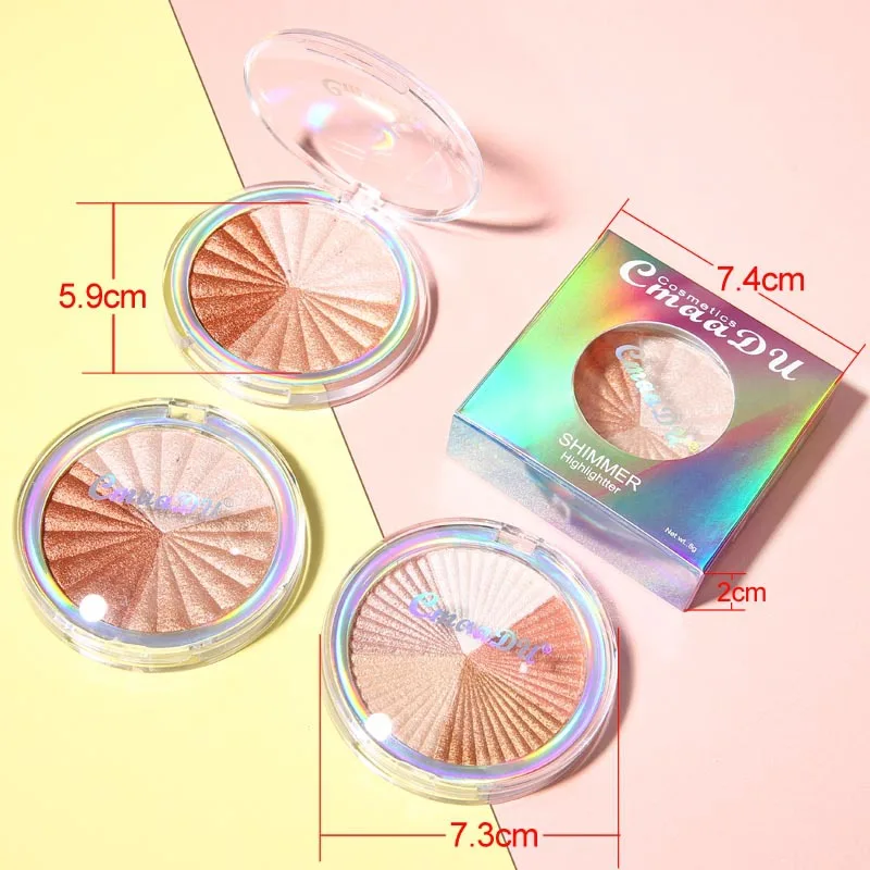 Glow Kit хайлайтер макияж Мерцающий Порошок палитра база осветитель изюминка лица