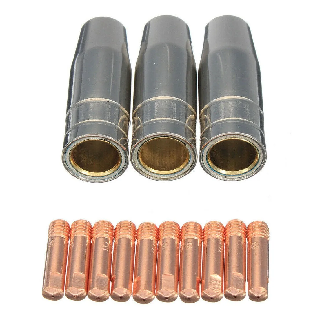 

13pcs MB15AK Contact Tip Holder Gas Nozzle 0.8mm Welder Shield Shroud Tip Kit Welding Material Nozzle For Carbon Dioxide Welding