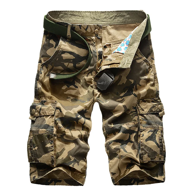 

Camuflaje camuflaje pantalones cortos hombres 2021 nuevo Mens Shorts informales para Hombre Pantalones cortos de trabajo sueltos