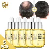 5 pcs ginger serum hair growth products anti hair loss thickener care fast regrowth hair essence oil scalp treatment men women