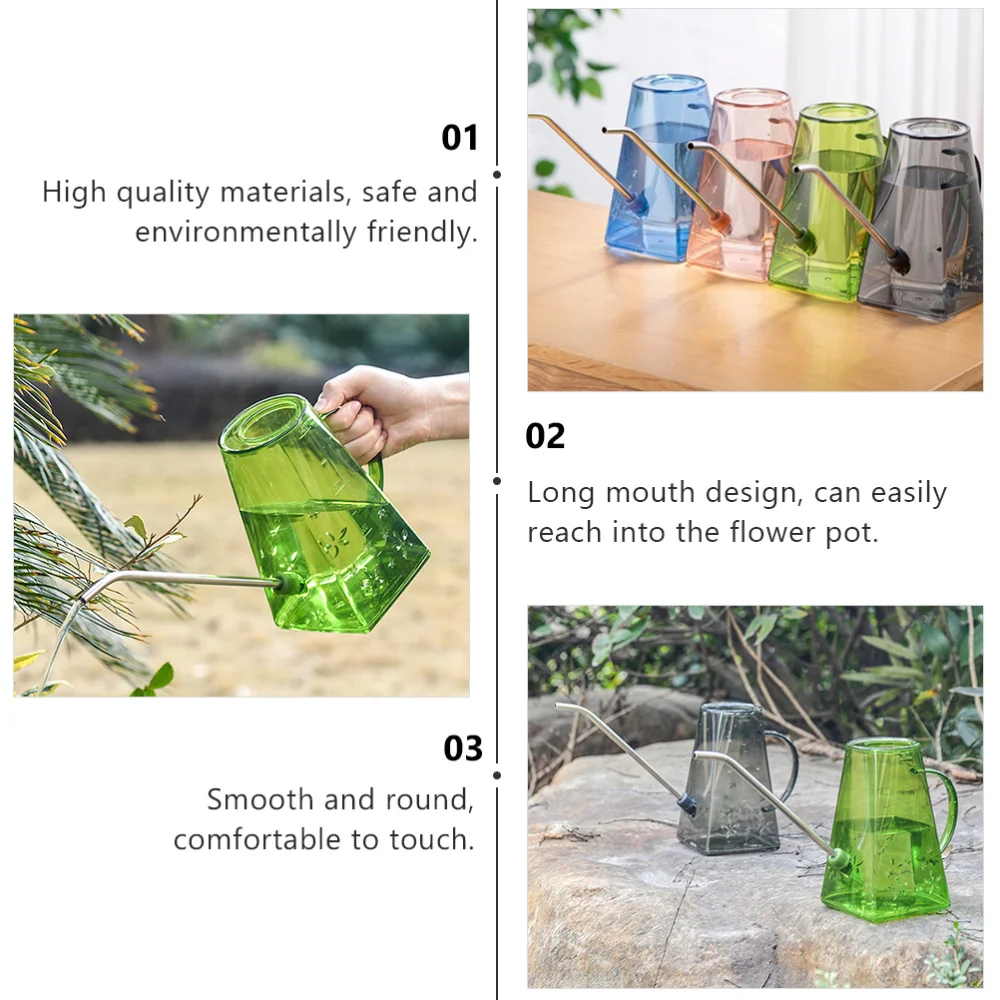 

2pcs Long Spout Watering Pot Watering Can Gardening Watering Kettle for Home
