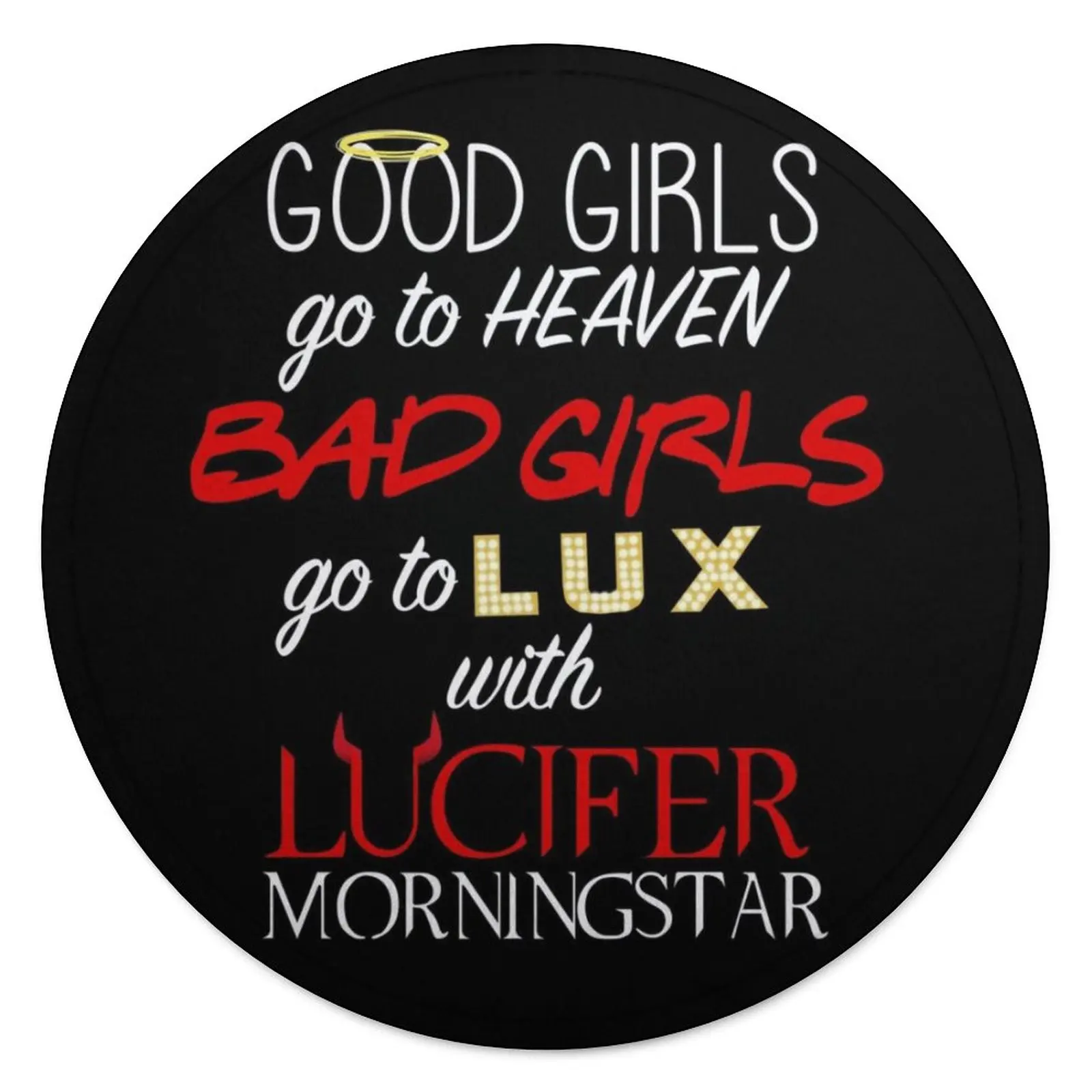 

Go to Lux with Lucifer Blanket Fashion Cute Round Bedspread Fleece Cold Super Soft Blanket