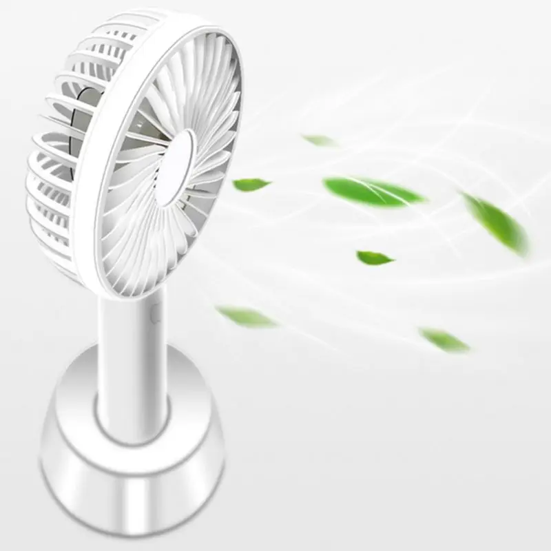 

Mini Handheld Fan Portable Rechargeable Battery Operated Cooling Desktop with Base 3 Modes for Home Office Travel Outdoor