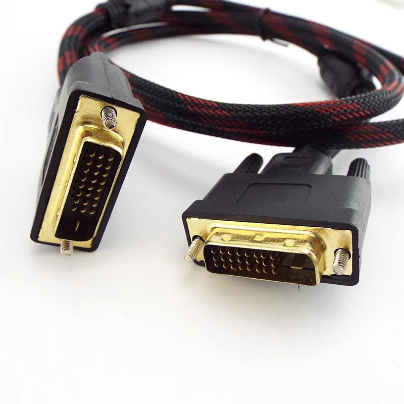 Кабель HDMI-совместимый с DVI внешний и штекер DVI-DVI 24 + 1 золотистый для проектора 1080P